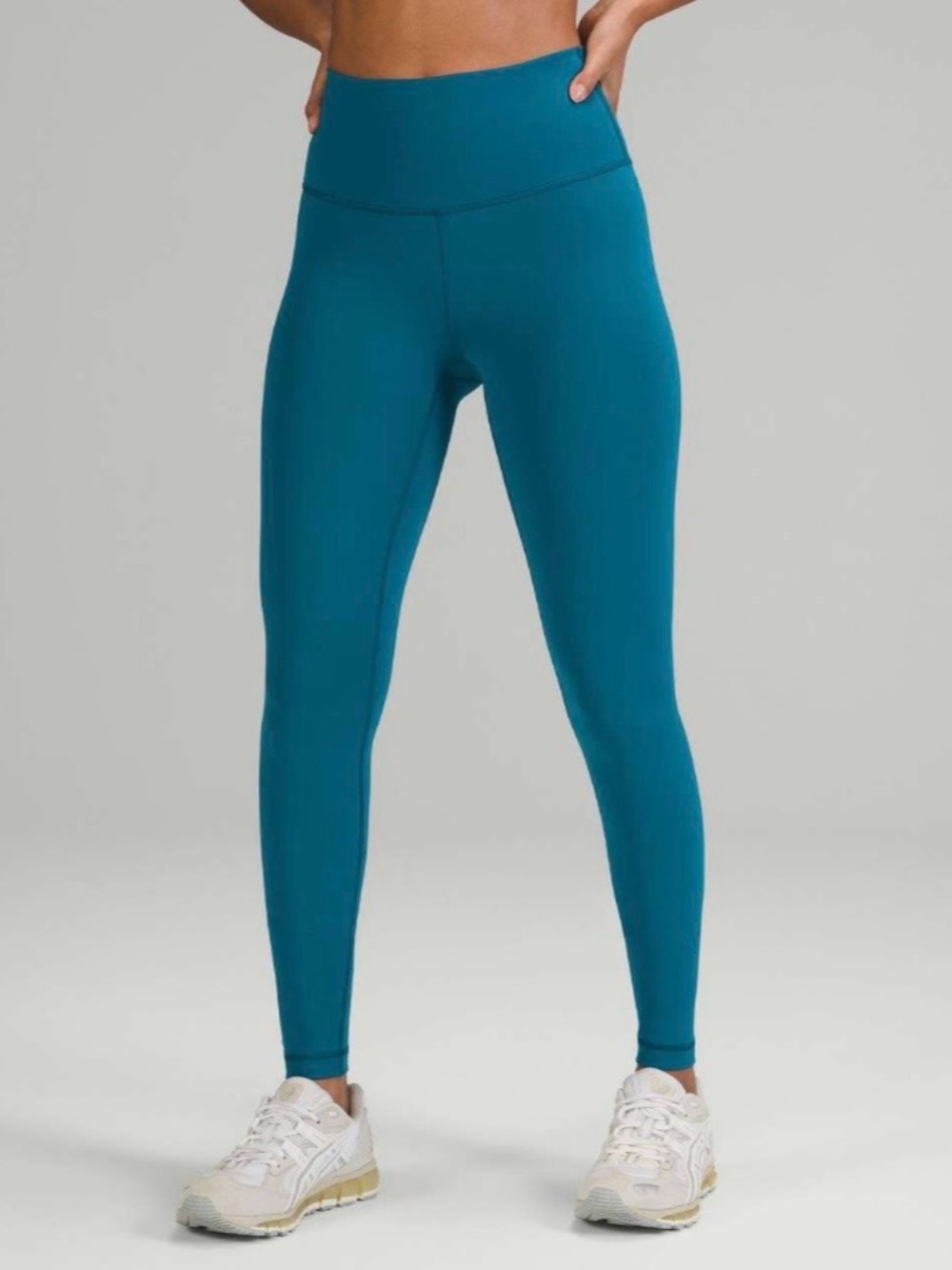 Lululemon Blue Capri Wunder Train High Rise Tight Leggings 28 Inch Inseam Size 4 - Picture 3 of 11